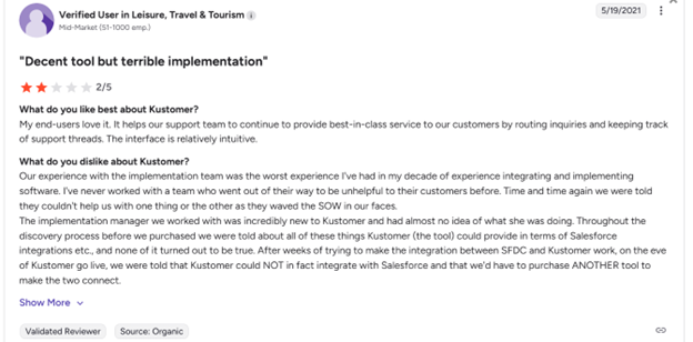Integration gaps