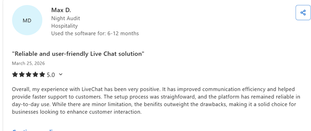 strong live chat performance