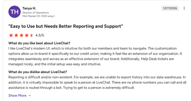 limited reporting