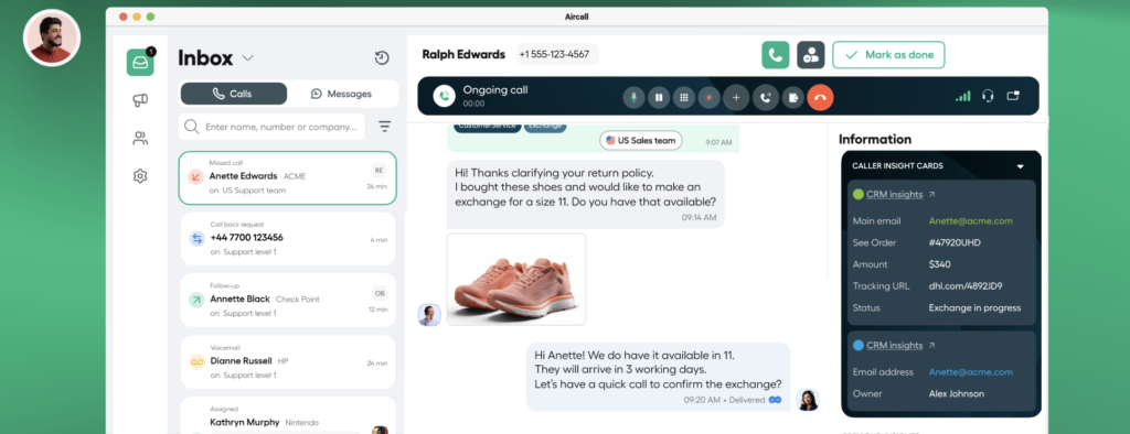 Aircall Inbox