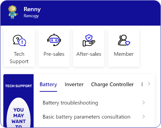 Renogy chatbot