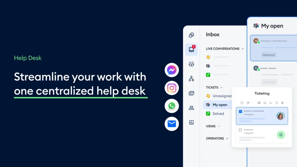 Tidio - Streamlined help desk dashboard
