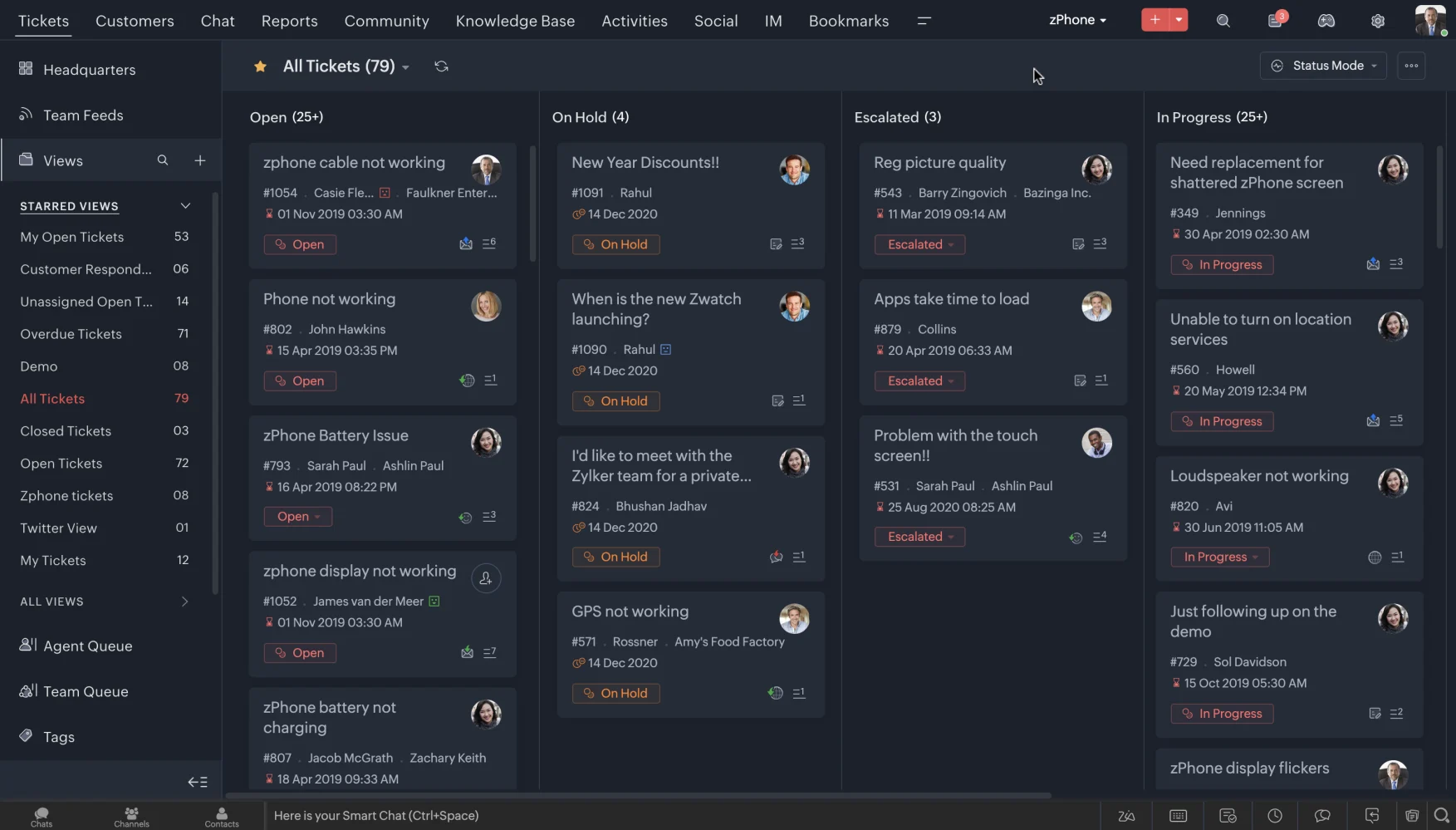 Zoho Desk product screenshot