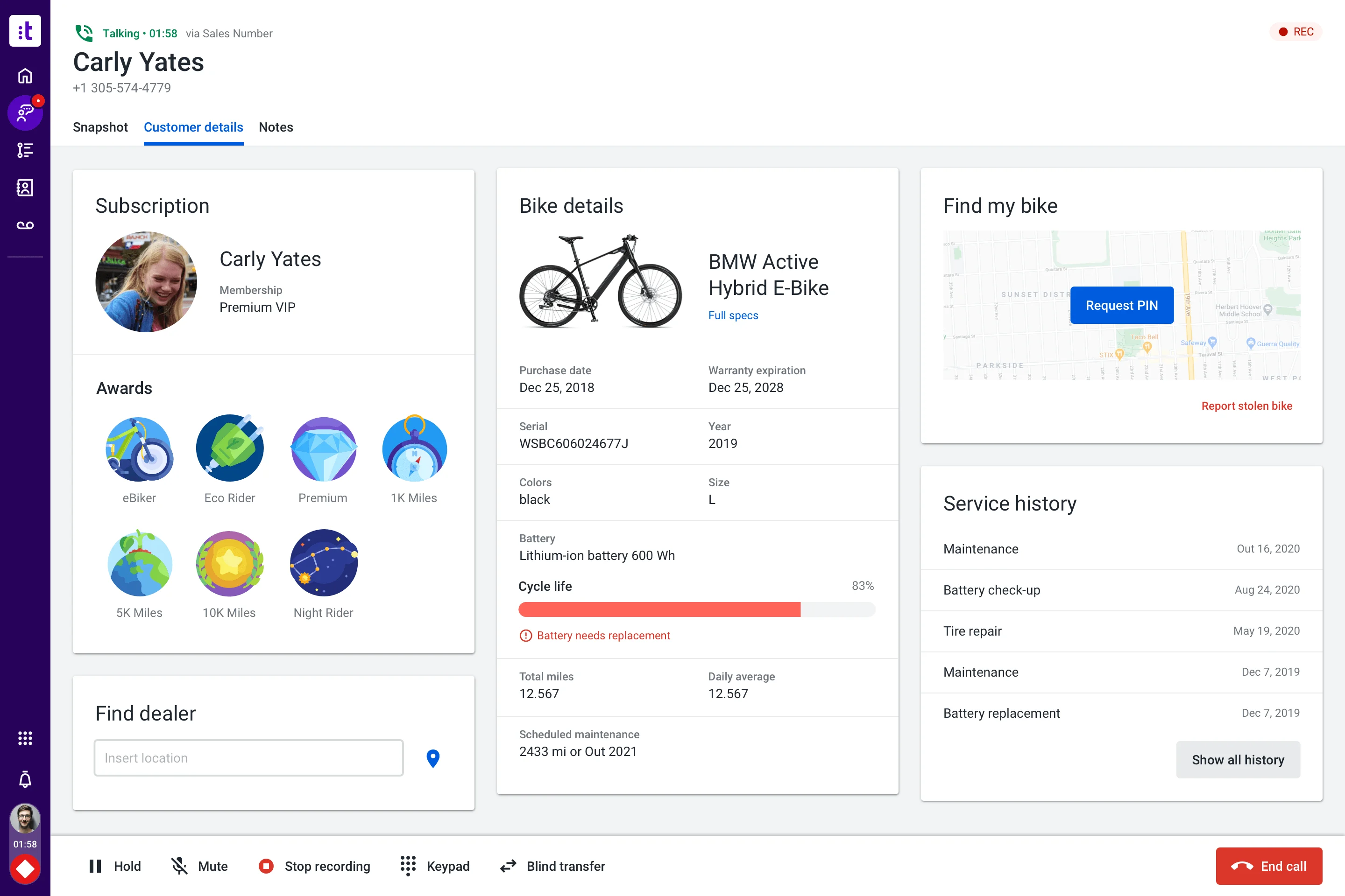 Talkdesk product screenshot